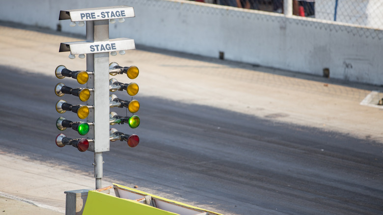 Stage lights on a track