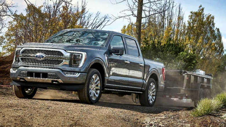 Ford F-150 towing a trailer