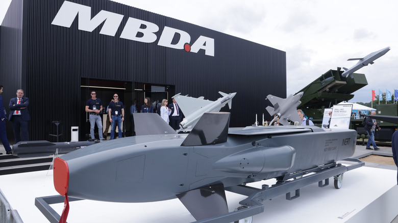 Taurus cruise missile of MBDA lies on display at the 2024 ILA Berlin Air Show