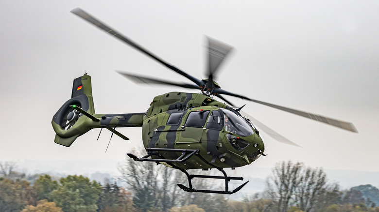 The airbus H145M mid flight