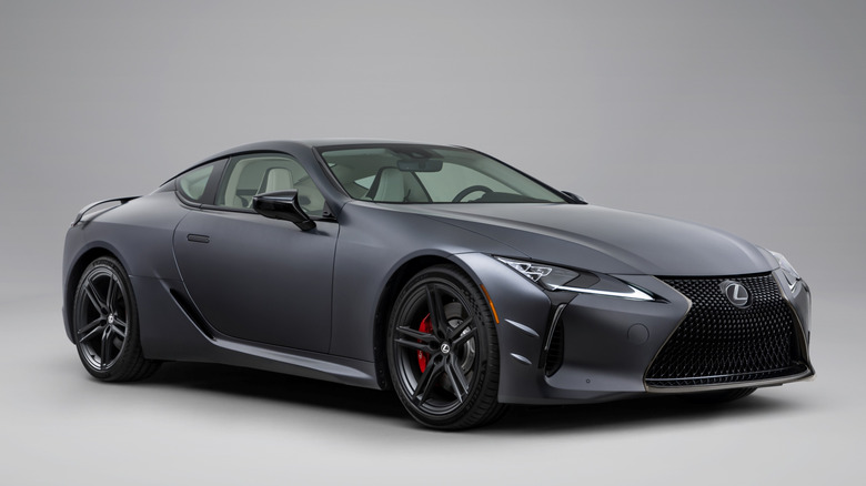 Gray 2026 Lexus LC 500 Coupe studio photo