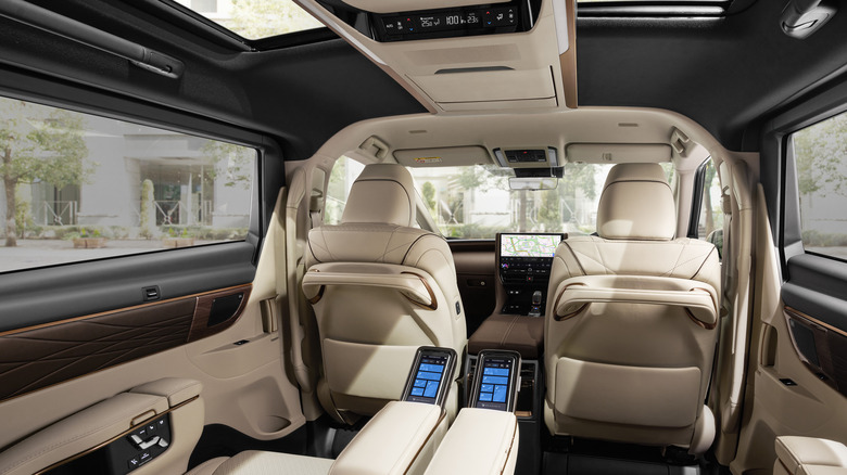 Luxury interior of a Toyota Alphard