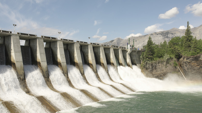 A hydro power plant in Alberta, Canada