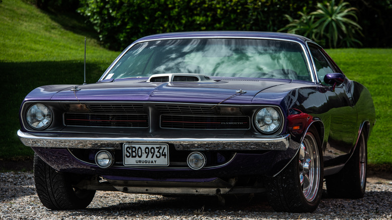 Front view of HEMI Cuda coupe