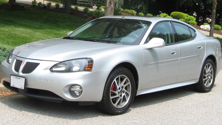 Silver eighth generation Pontiac Grand Prix GTP parked on a street