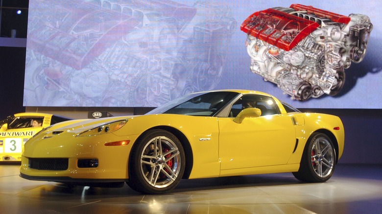 Yellow Chevrolet Corvette Z06 with LS7 engine image