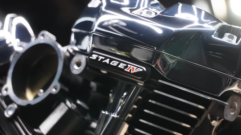 Stage IV badging on Harley-Davidson's Screamin' Eagle Stage IV Performance Crate Engine