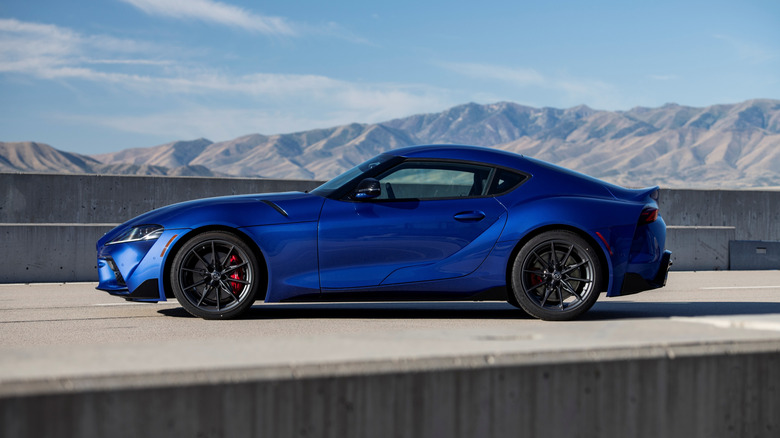 Side profile of the 2026 Toyota Supra