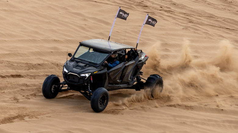 Polaris side-by-side in the sand dunes
