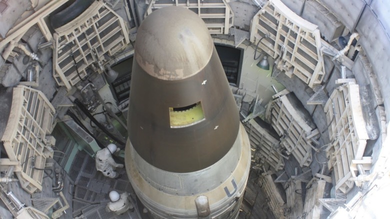 A Titan II Missile inside of its silo