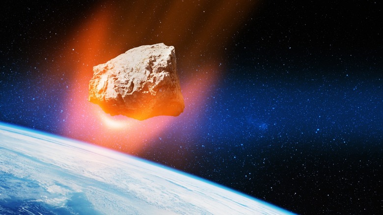 asteroid entering Earth's atmosphere 