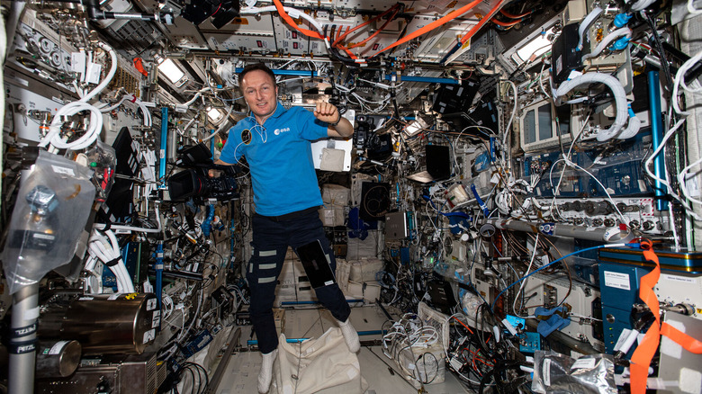 Astronaut in Columbus module
