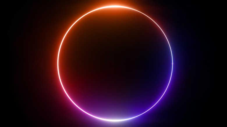 glowing lights around a sphere