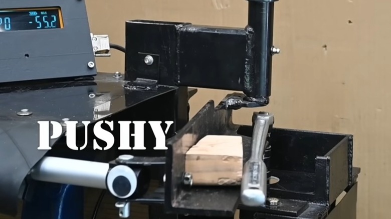 The Torque Test Channel used Pushy, a hydraulic ram, to apply pressure to various socket adapter brands to test their strength.