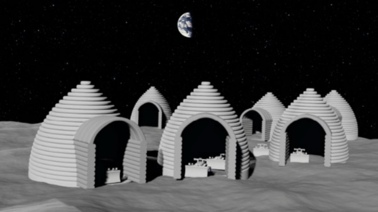 Sandbag-inspired shelters on the moon.
