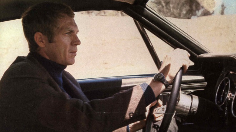 Steve McQueen driving Mustang in Bullitt