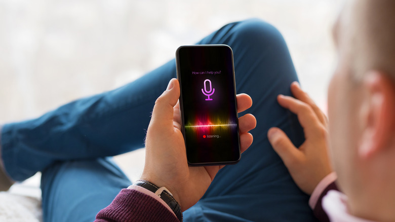 Siri in action on an iPhone