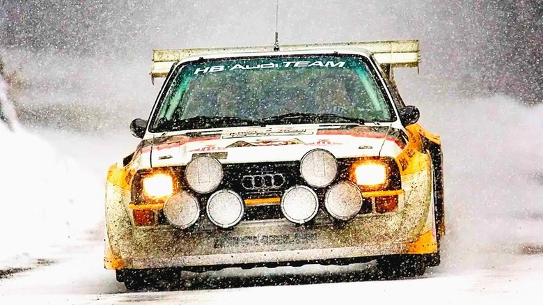 Original Quattro in snowy rally