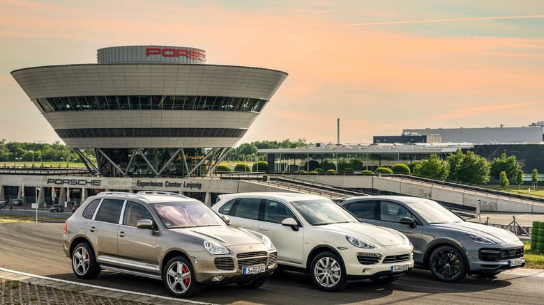 Porsche Cayenne generations at Porsche Experience Center Leipzig