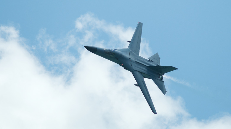 Royal Australian Air Force General Dynamics F-111 Aardvark during its aerial display at Singapore Airshow