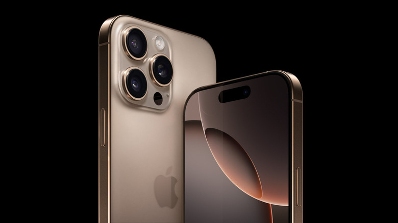 The iPhone 16 Pro in gold