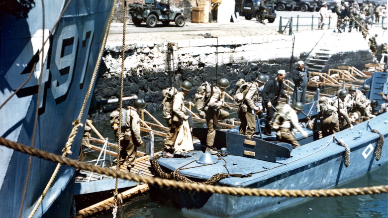LCVP loading troops Operation Overlord