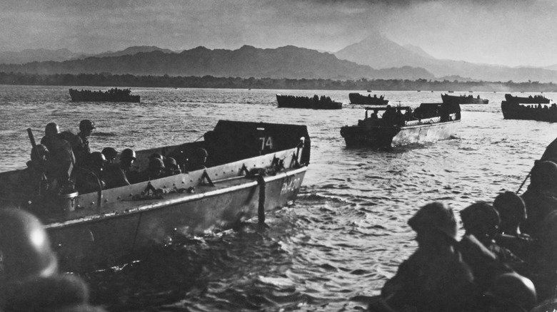 LCVPs WWII Solomon Islands campaign