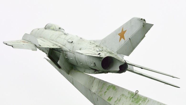 Soviet MiG-19 Jet Aircraft monument
