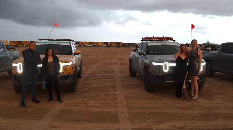 Rivian teams at post-rally gala