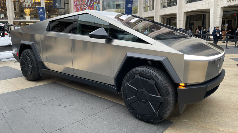 Tesla Cybertruck displayed