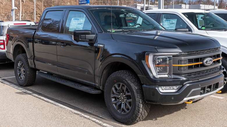 Black 2023 Ford F-150 Tremor parked