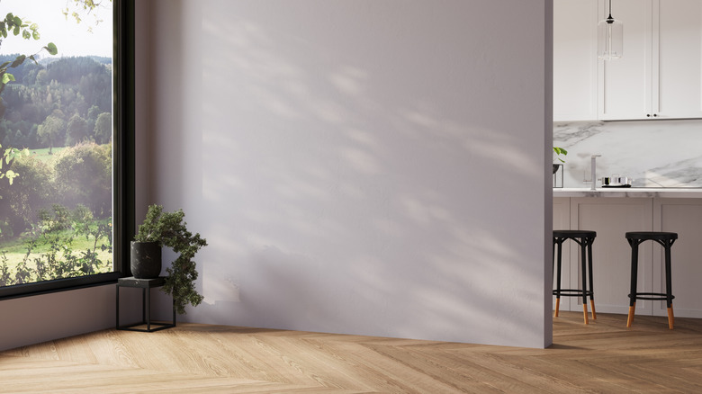 A concrete wall in a modern home