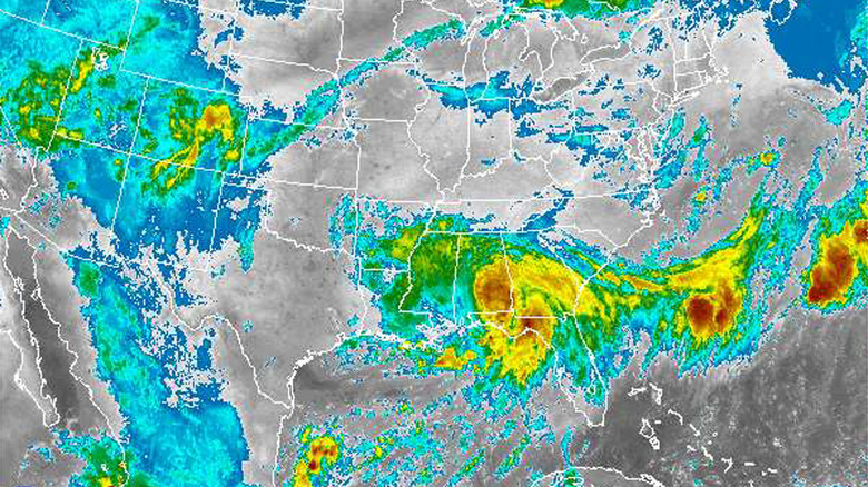 Weather map of United States
