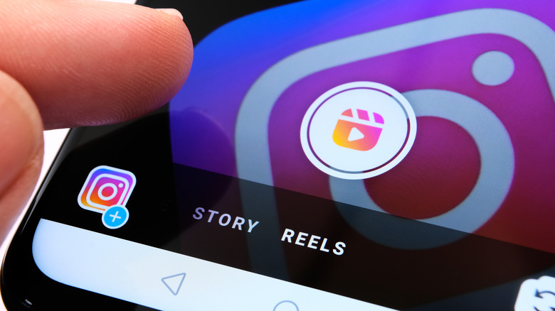 instagram app reels page