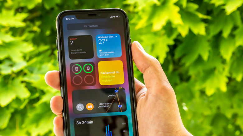 iPhone with German language