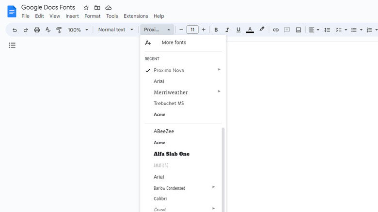 best essay font on google docs