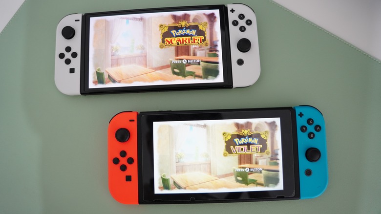 pair of Nintendo Switch consoles