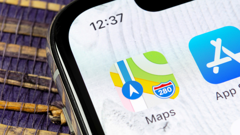 Apple Maps app on iPhone