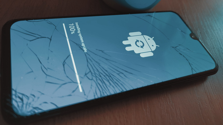 tela do android quebrada