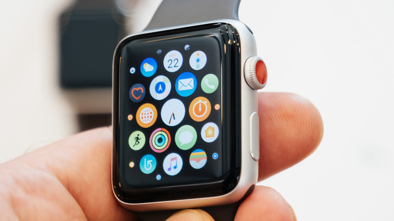 An Apple in user's hand