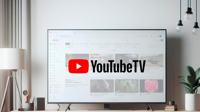 YouTube TV logo on a television.