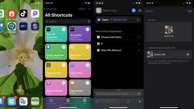 Shortcuts iOS GUI