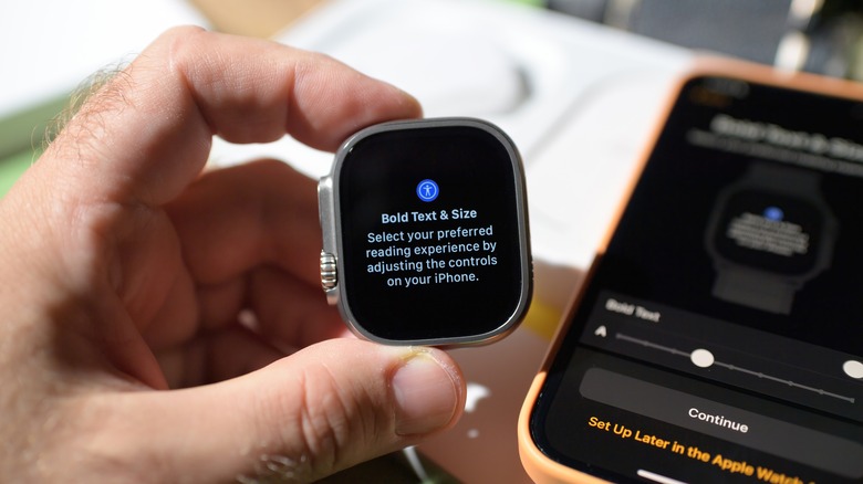 Apple Watch Ultra text size