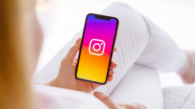 Instagram logo on iPhone