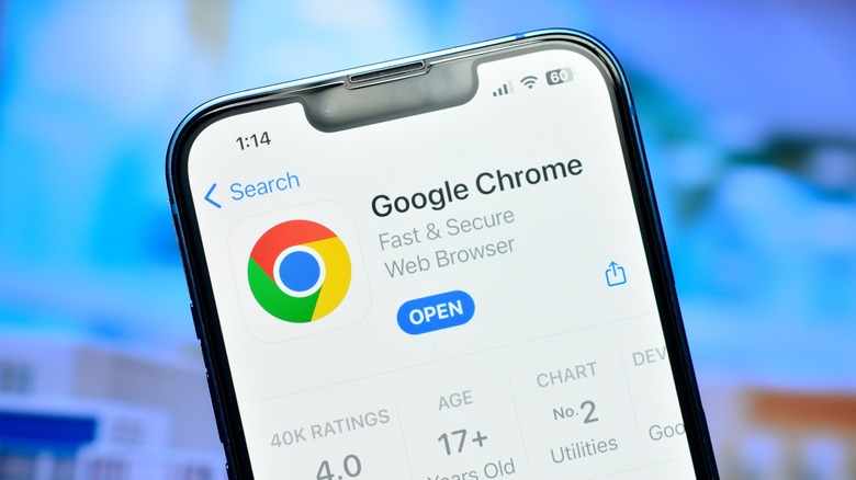 Google Chrome app on iPhone