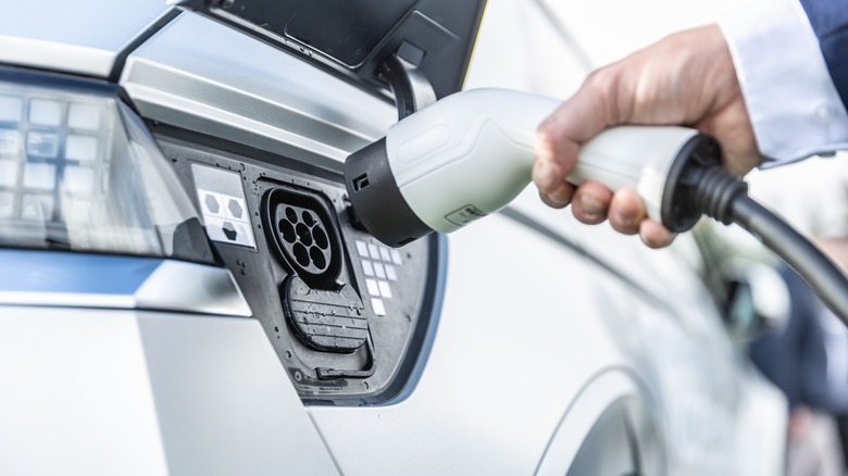 connecting EV charger