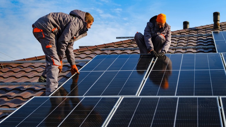 Solar panel installation