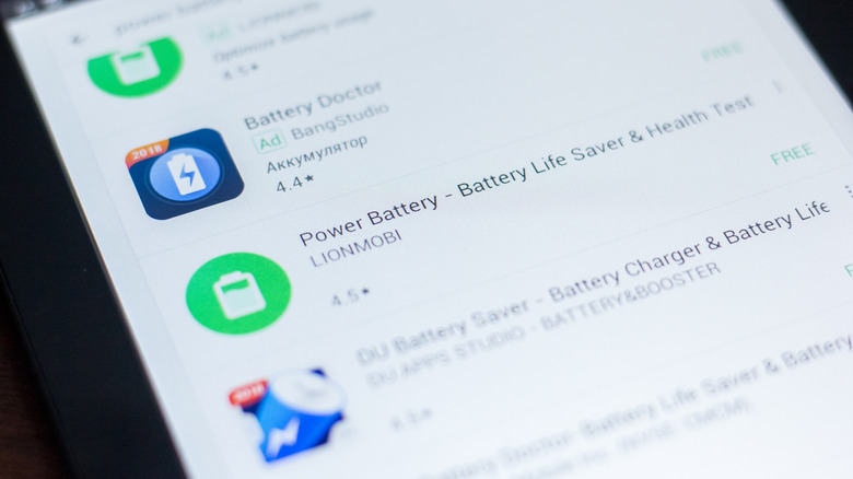 Android battery apps on Play Store