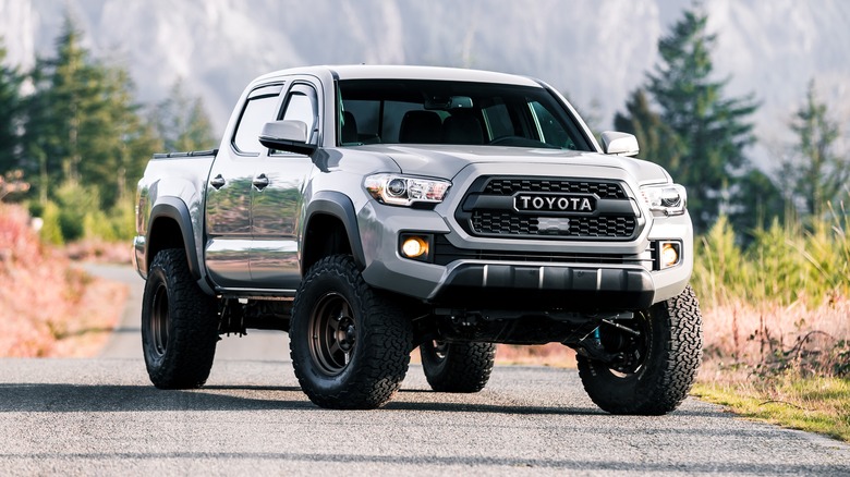 Toyota Tacoma parked on road