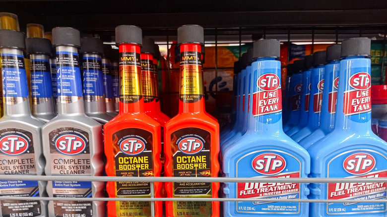 bottles of gumout products